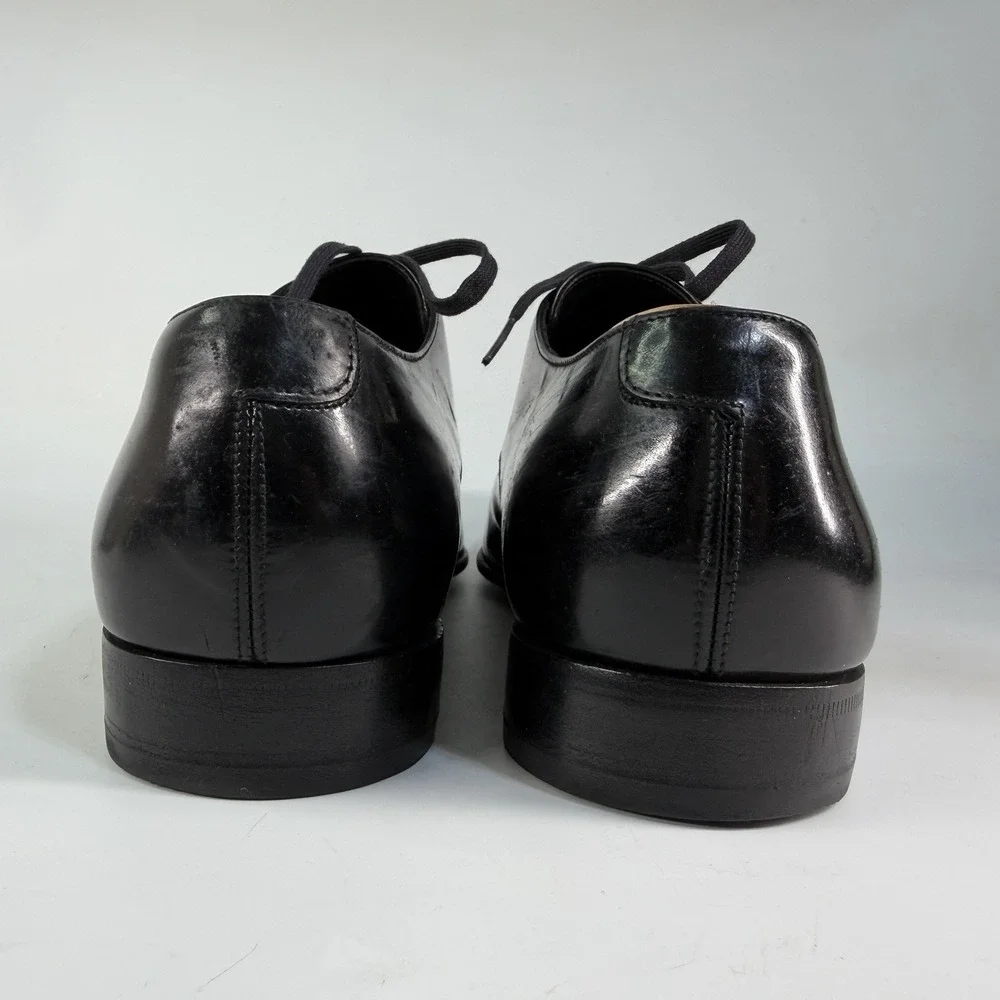 Ferragamo Tuxedo Shoes Mens 9 EE Patent Leather Oxford Formal Dress Lace Opera